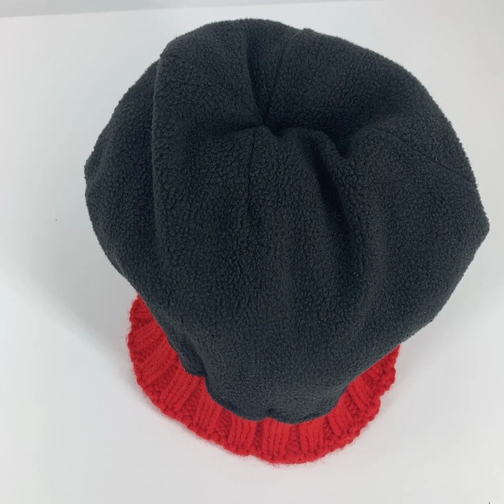 Angel Fire Resort Beanie YOUTH Locale Outdoors Faux Fur Pom Red Knit Hat Cap